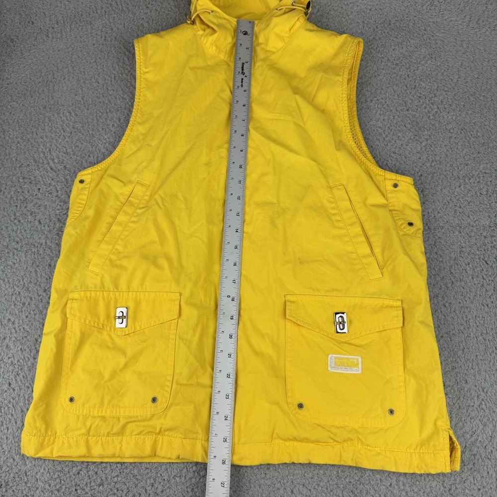 Ralph Lauren Women Medium Vest Hooded Yellow‎ Windbreaker Lined Vintage Rare - Picture 11 of 14